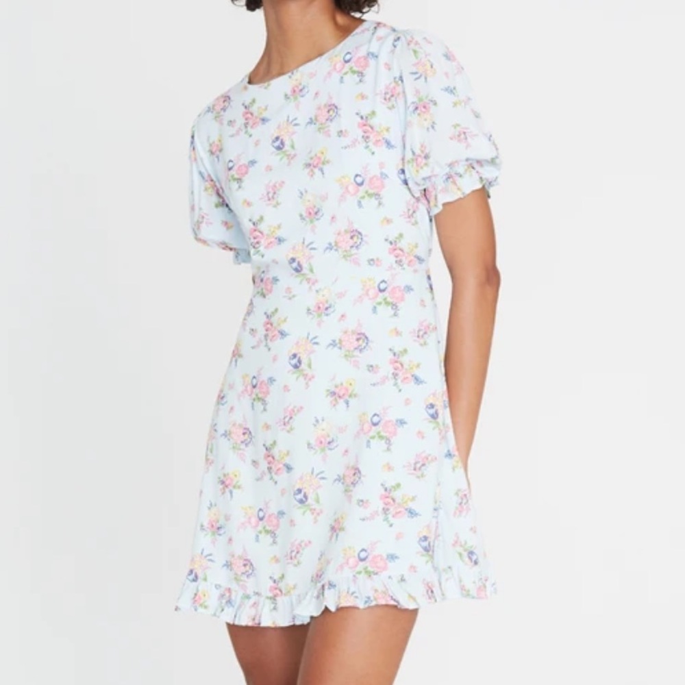 NWT Florence Mini Dress Juliette in Floral Blue